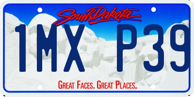 SD license plate 1MXP39