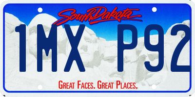 SD license plate 1MXP92
