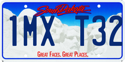 SD license plate 1MXT32