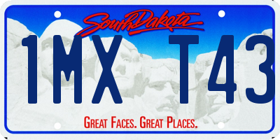 SD license plate 1MXT43