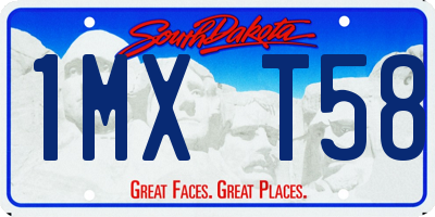 SD license plate 1MXT58