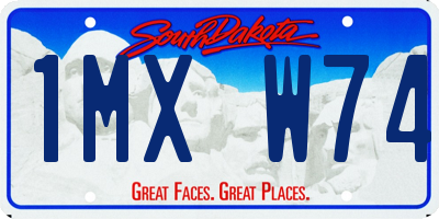 SD license plate 1MXW74