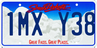 SD license plate 1MXY38