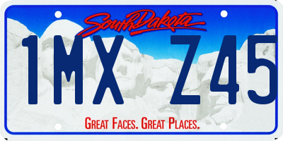 SD license plate 1MXZ45