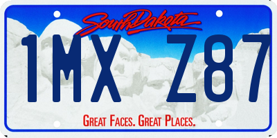 SD license plate 1MXZ87