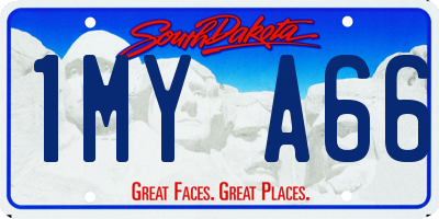 SD license plate 1MYA66