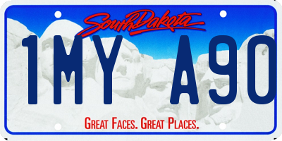 SD license plate 1MYA90