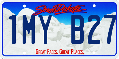 SD license plate 1MYB27