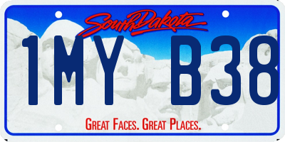 SD license plate 1MYB38