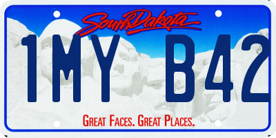 SD license plate 1MYB42