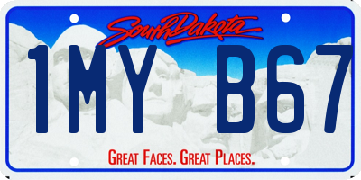 SD license plate 1MYB67