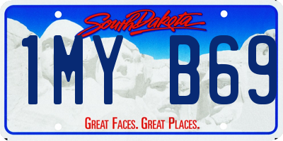 SD license plate 1MYB69