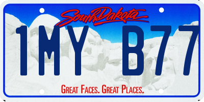 SD license plate 1MYB77