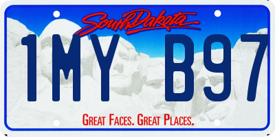 SD license plate 1MYB97