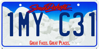 SD license plate 1MYC31