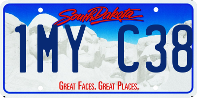 SD license plate 1MYC38