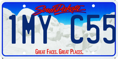 SD license plate 1MYC55
