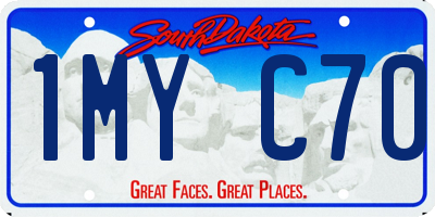 SD license plate 1MYC70