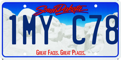 SD license plate 1MYC78