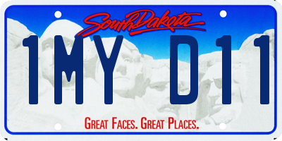 SD license plate 1MYD11