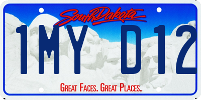 SD license plate 1MYD12