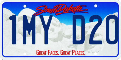 SD license plate 1MYD20