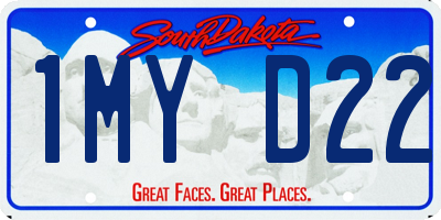 SD license plate 1MYD22