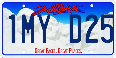 SD license plate 1MYD25