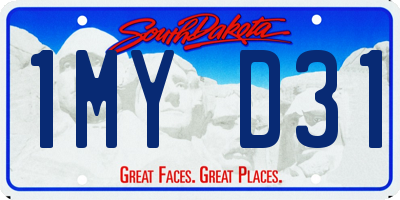 SD license plate 1MYD31