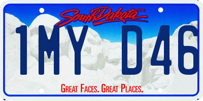 SD license plate 1MYD46