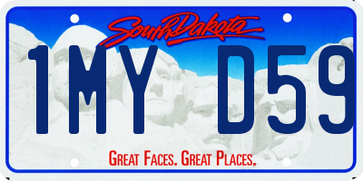 SD license plate 1MYD59