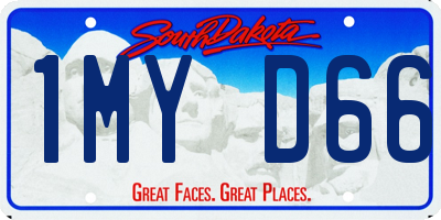 SD license plate 1MYD66