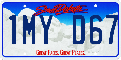 SD license plate 1MYD67