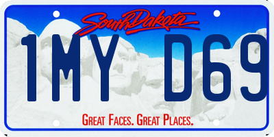 SD license plate 1MYD69
