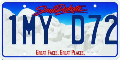 SD license plate 1MYD72