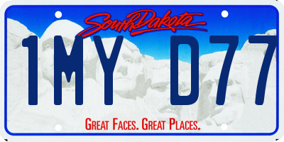 SD license plate 1MYD77