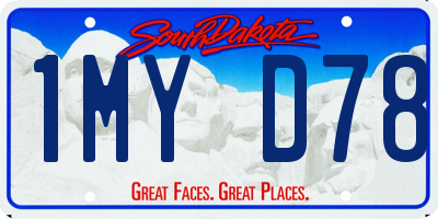 SD license plate 1MYD78