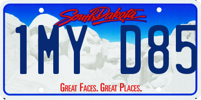 SD license plate 1MYD85