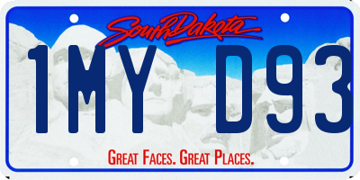 SD license plate 1MYD93