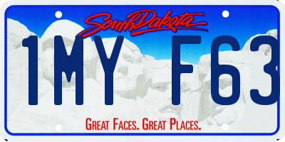 SD license plate 1MYF63