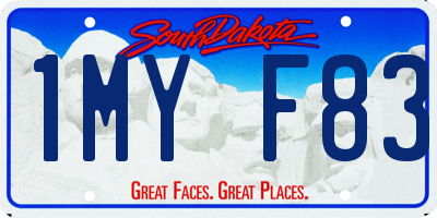 SD license plate 1MYF83