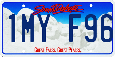 SD license plate 1MYF96