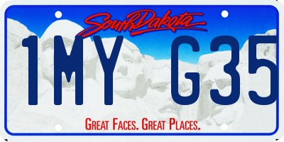 SD license plate 1MYG35