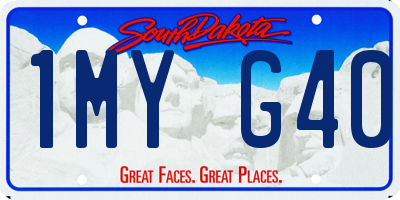 SD license plate 1MYG40