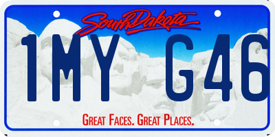 SD license plate 1MYG46