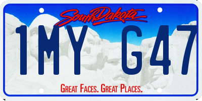 SD license plate 1MYG47