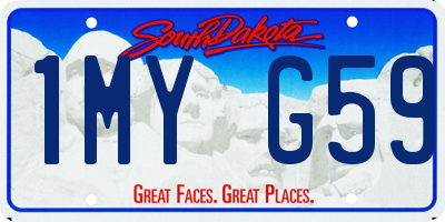 SD license plate 1MYG59