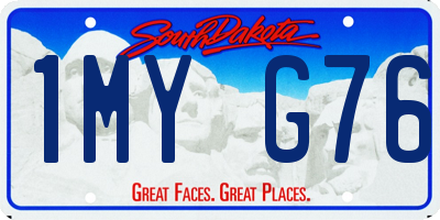 SD license plate 1MYG76