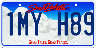 SD license plate 1MYH89