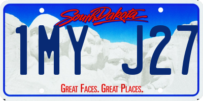SD license plate 1MYJ27